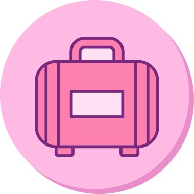 Bavul web simgesi, vektör çizim