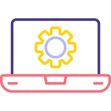 Yazılım web simgesi vektör illüstrasyonu