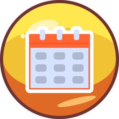 Takvim simgesi, vektör illüstrasyonu basit tasarım