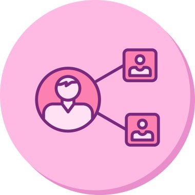 insanlar bağlantı simgesi, vektör illüstrasyonu basit tasarım