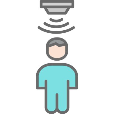 Hareket Sensörü simgesi, vektör illüstrasyonu basit tasarım