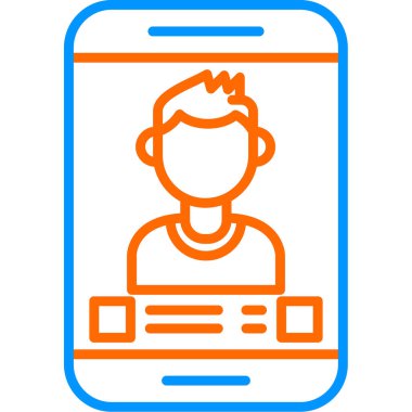 Arkadaş isteği ikon vektör illüstrasyonu