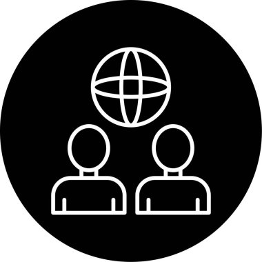 Küresel yönetimin vektör simgesi 