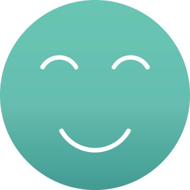 Gülümse. Web simgesi basit illüstrasyon