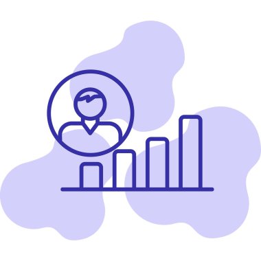 Kariyer Tanıtımı web simgesi vektör illüstrasyonu