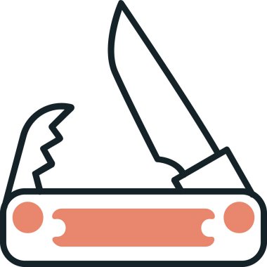 Cep bıçak simge vektör çizim