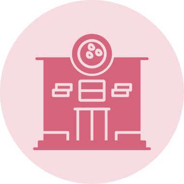 Bowling salonu simgesi, vektör illüstrasyonu