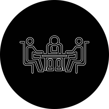 toplantı web simgesi vektör illüstrasyonu 