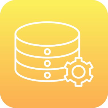 veritabanı. Web simgesi basit illüstrasyon 