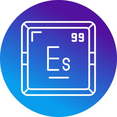 Periyodik tablo simgesinin Einsteinium kimyasal elementi