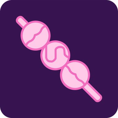 Dango web simgesi. Japon dango tatlıları vektör illüstrasyonu