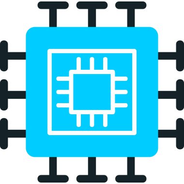 İşlemci. Web simgesi basit tasarım 