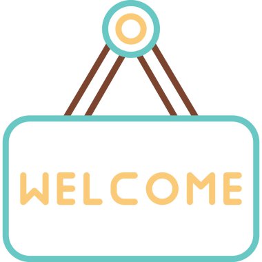 Poster simgesi, vektör illüstrasyonuna hoşgeldiniz