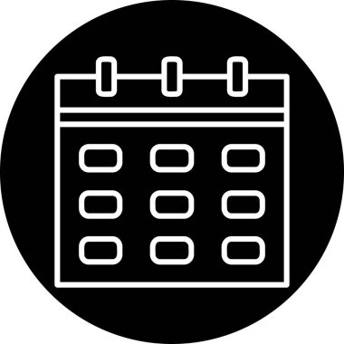 Takvim simgesi, vektör illüstrasyonu basit tasarım