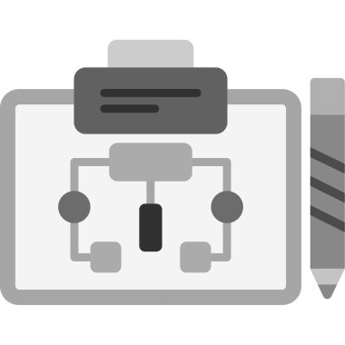 Basit illüstrasyon web simgesi planlama 
