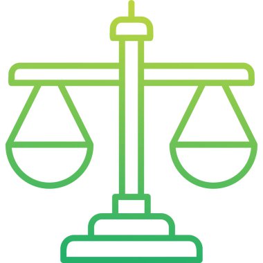 Ölçek simgesi, vektör illüstrasyonu basit tasarım