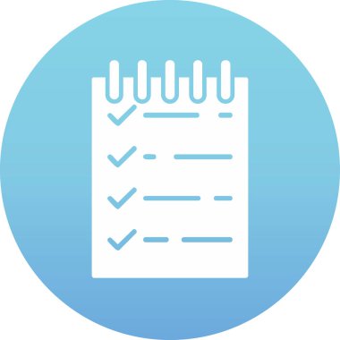 Kontrol listesi. Web simgesi basit illüstrasyon 