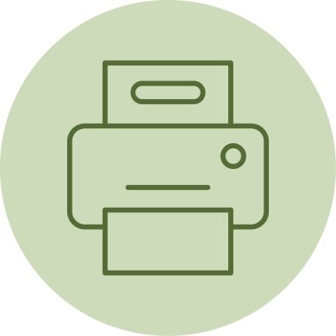 Yazıcı. Web simgesi basit illüstrasyon 