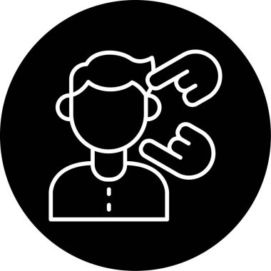 Ayrımcılık web simgesi vektör illüstrasyonu