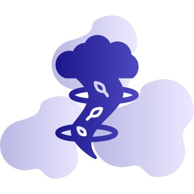 Tornado simgesi, vektör illüstrasyonu basit tasarım