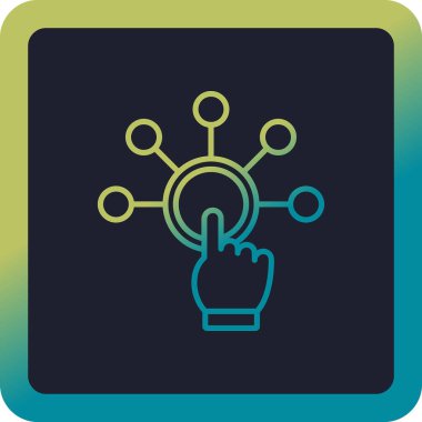 Etkileşimli web simgesi vektör illüstrasyonu