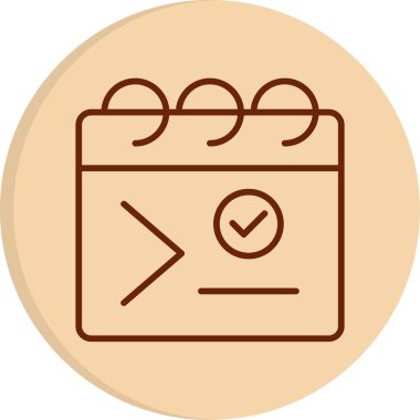 Takvim simgesi, vektör illüstrasyonu basit tasarım