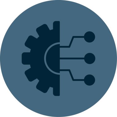 Technology flat icon, vector illustration 