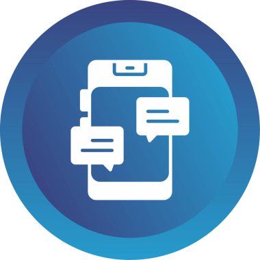 Sohbet baloncukları simgesi, vektör illüstrasyonu basit tasarım