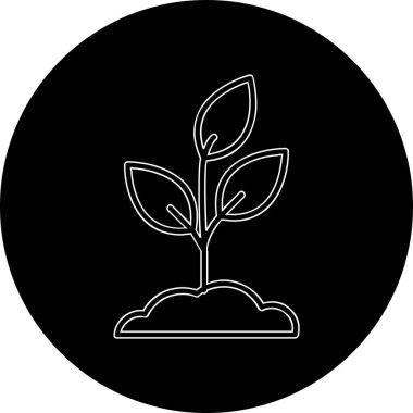 Bitki. Web simgesi basit illüstrasyon 