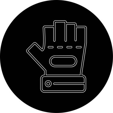 Eldiven simgesi, vektör illüstrasyonu basit tasarım