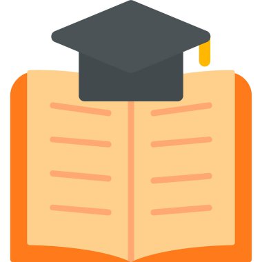 Kitap sembollü ikon çalış. Eğitim. Vektör illüstrasyonu