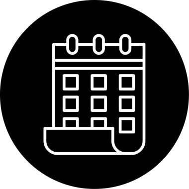 Takvim simgesi, vektör illüstrasyonu basit tasarım