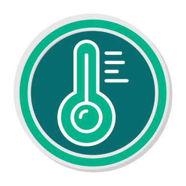 Termometre. Web simgesi basit illüstrasyon 