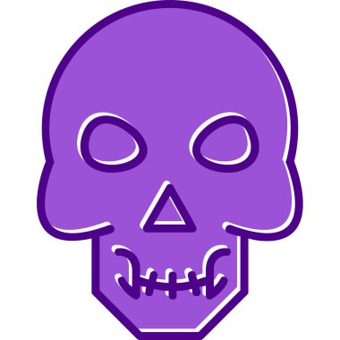 Kafatası. Web simgesi basit illüstrasyon