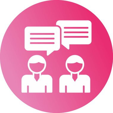 converstation simgesi, vektör illüstrasyonu basit tasarım