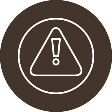 Uyarı vektör çizgisi simgesi, vektör illüstrasyonu 