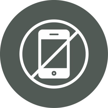 Telefona izin yok, vektör illüstrasyonu basit tasarım