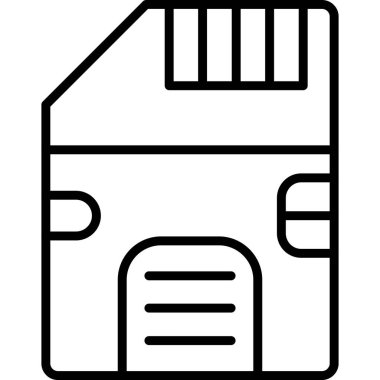 SD kart simgesi vektör illüstrasyonu