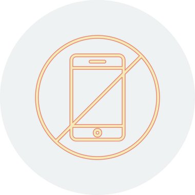 Telefona izin yok, vektör illüstrasyonu basit tasarım