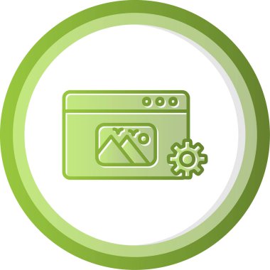 İçerik Yönetimi Sistemi modern simgesinin vektör illüstrasyonu            