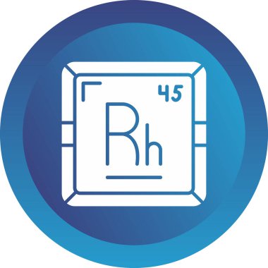 Rodyum modern simgesinin vektör illüstrasyonu                      