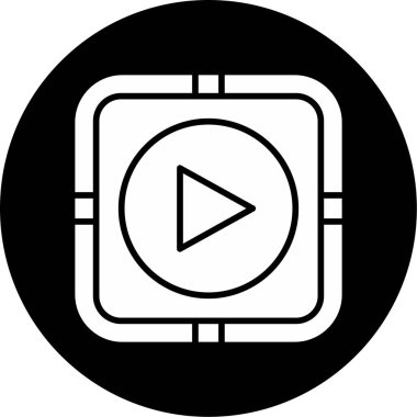 çalma düğmesi simgesi, vektör illüstrasyonu 