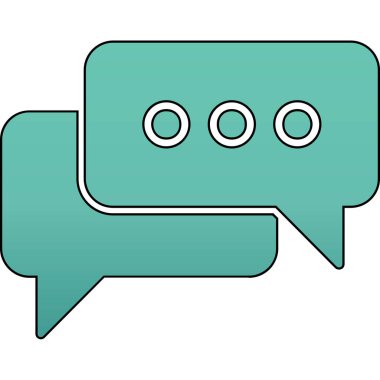 Sohbet baloncukları simgesi, vektör illüstrasyonu basit tasarım