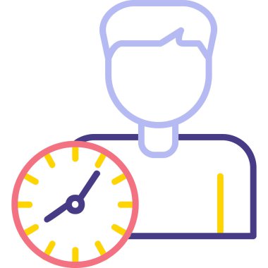 zaman yönetimi simgesi, vektör illüstrasyonu basit tasarım