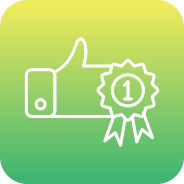 Birinci Ödül ikonu vektör illüstrasyonu