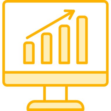 Analytics icon, vector illustration simple design