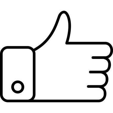 Baş parmak işareti. Basit resimleme