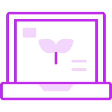 dizüstü bilgisayar simgesi, vektör illüstrasyonu basit tasarım