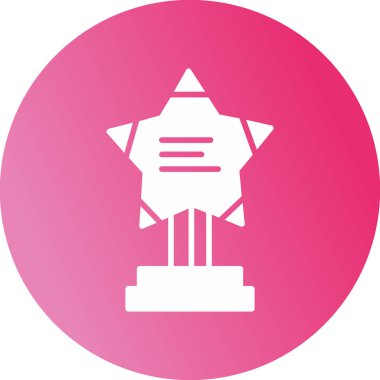 Kupa simgesi, vektör illüstrasyonu basit tasarım