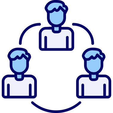 takım çalışması ikon vektör illüstrasyonu 